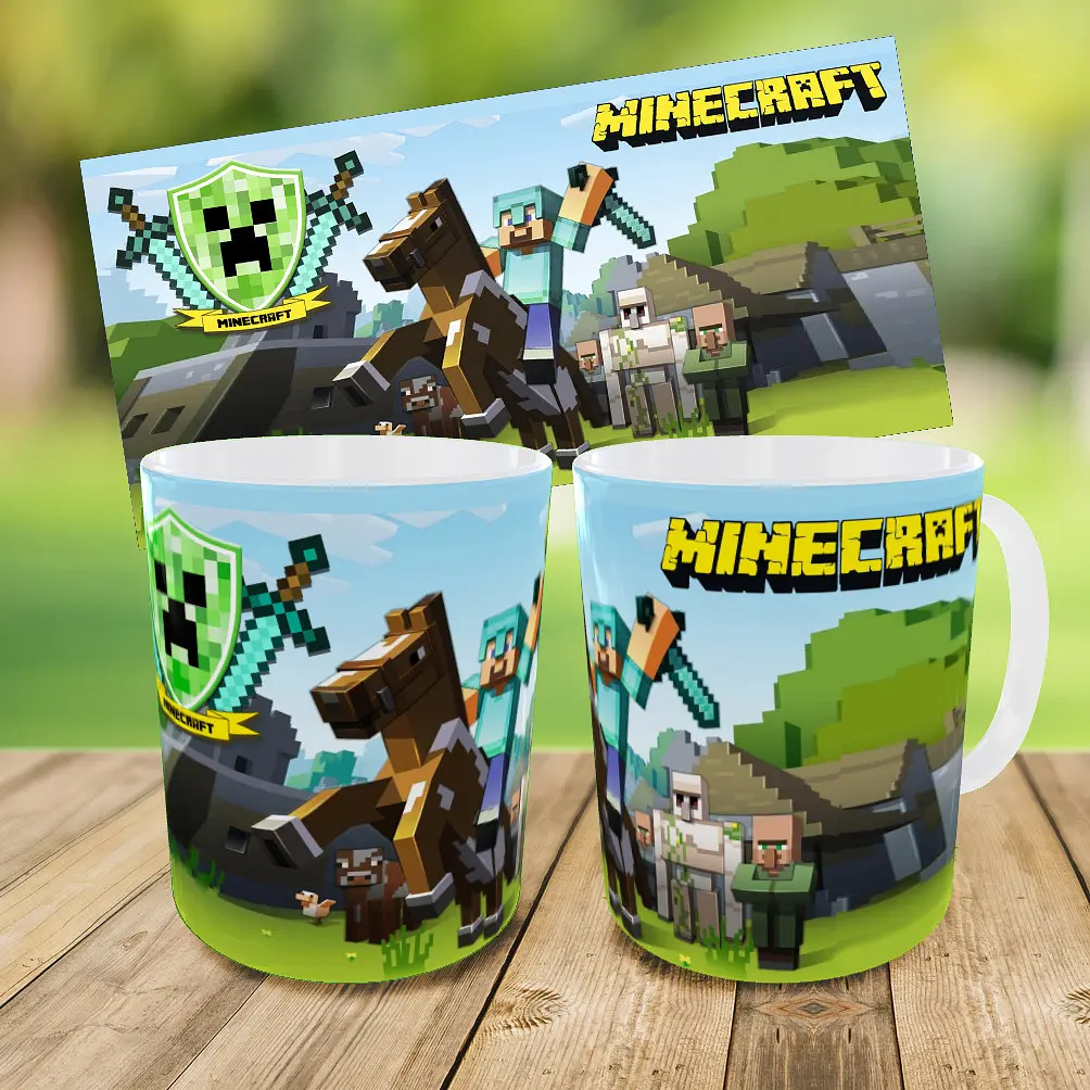 Набір: дитяча сумка-бананка+кружка Майнкрафт «Minecraft» 32х15см, бананка для хлопчика через плече на подарунок (00919) - фото 3