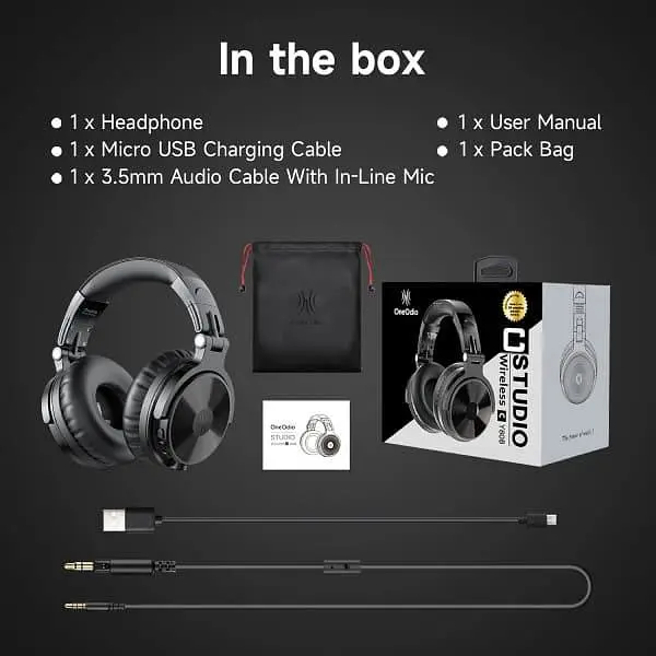 Наушники OneOdio Studio Pro C Bluetooth+3,5мм Black (Pro C Black) - фото 6