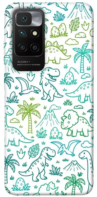 TPU чохол Demsky Dino pattern для Xiaomi Redmi 10