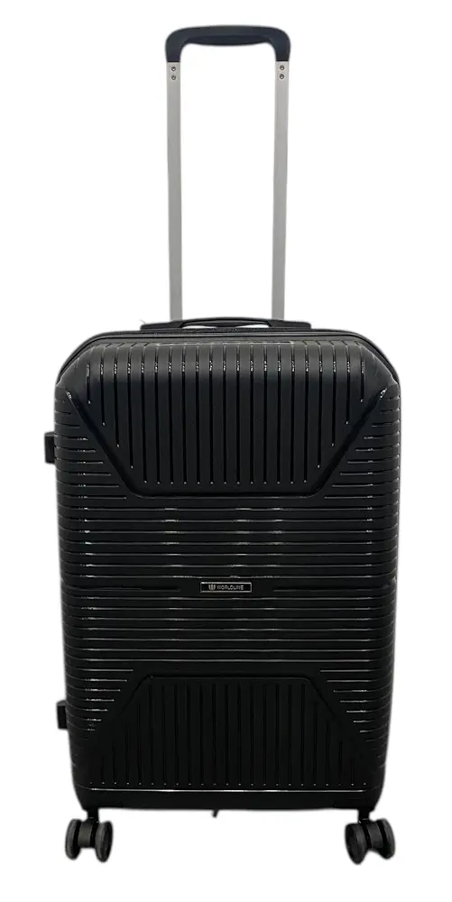 Валіза середня Worldline Airtex 291 поліпропілен M Чорний