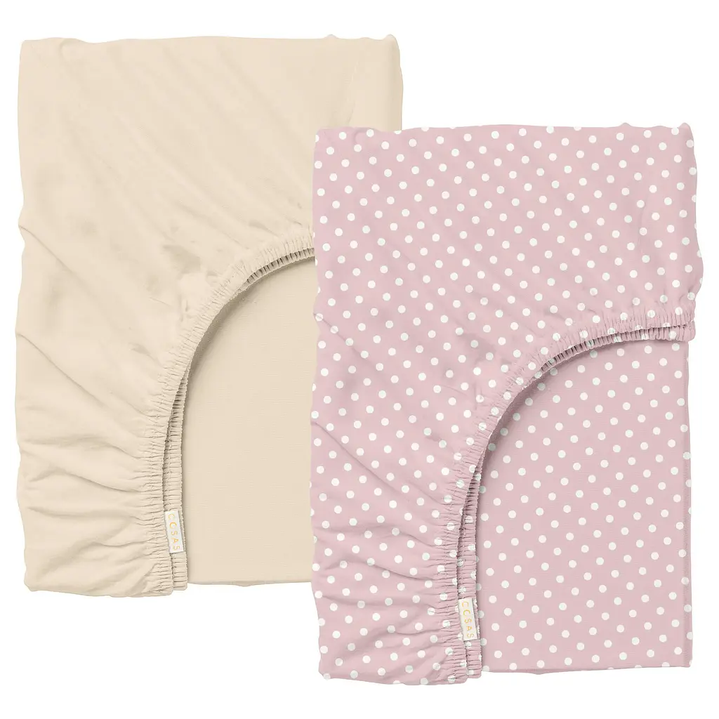 Набір простирадло на резинці 160х200 BEIGE / ROSE DOTS COSAS (4822052058763)