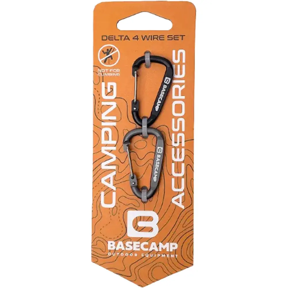 Карабін Base Camp Delta 4 Wire Set 2 2шт Black Grey
