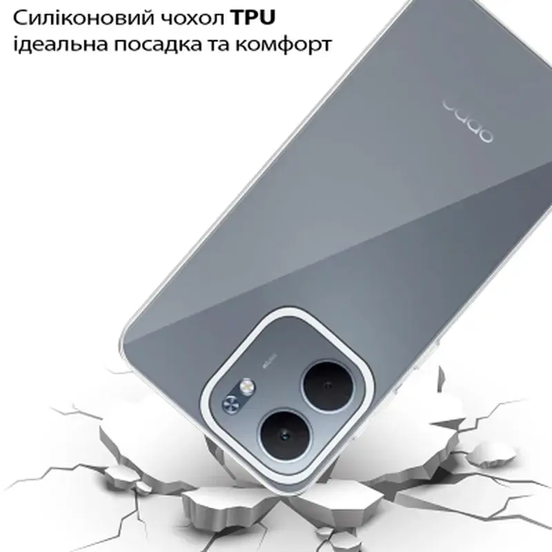 Чохол до мобільного телефона BeCover Silicone Oppo A5x 4G/5G Transparent (713789) - фото 3