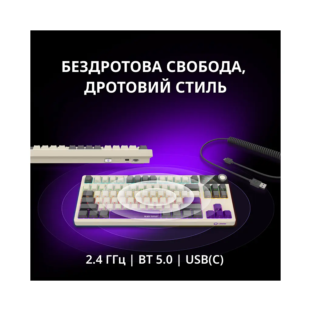 Клавіатура Lorgar KBP70TKLW Wireless TKL Mechanical Pro UA Black/Red (LRG-KBP70TKLW-BK-US) - фото 4