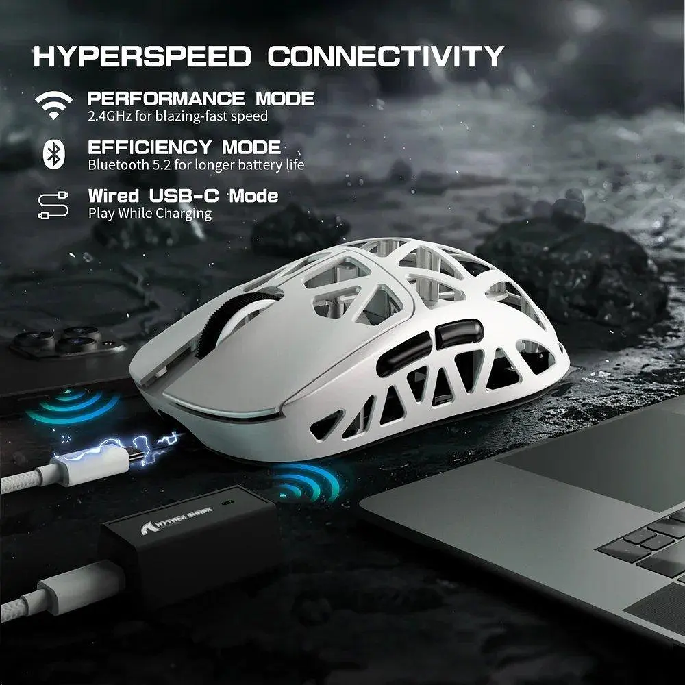 Миша Attack Shark R2 Magnesium Alloy 8K (AS-6972792471549-W) White (G-000004005) - фото 2