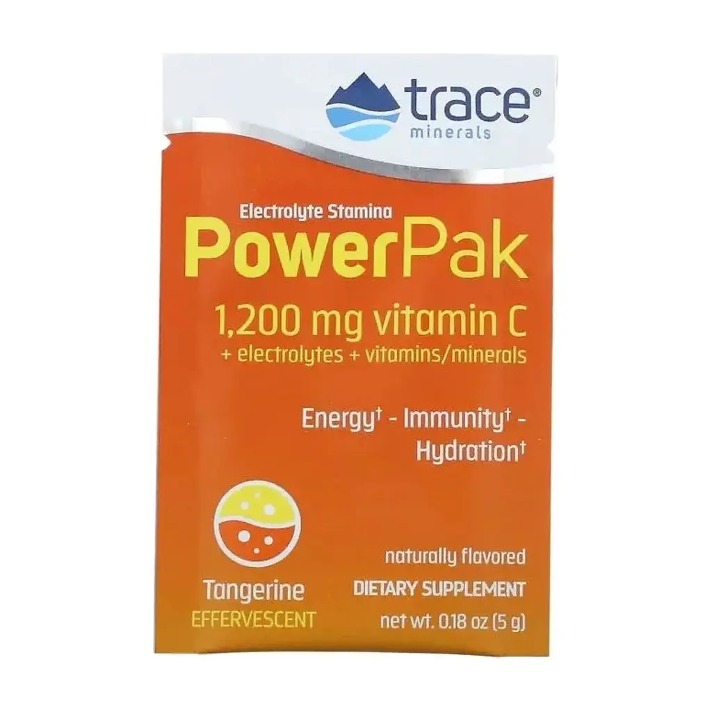 Вітамінно-мінеральний комплекс Trace Minerals Електроліти, смак мандарину, Electrolyte Stamina PowerPak, 30 пакето (TMR-00349) - фото 3