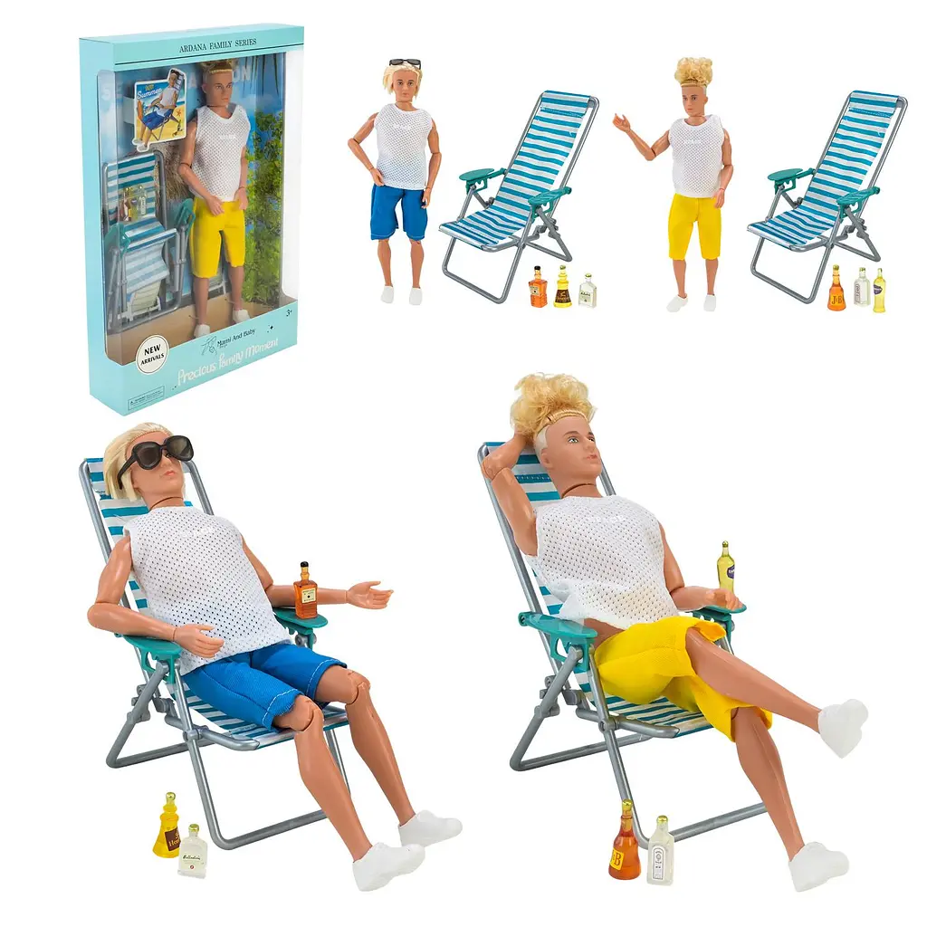 Колекційна фігурка Barbie Precious Beach Moments з пляжним кріслом та аксесуарами (A795B-1/2) в асортименті