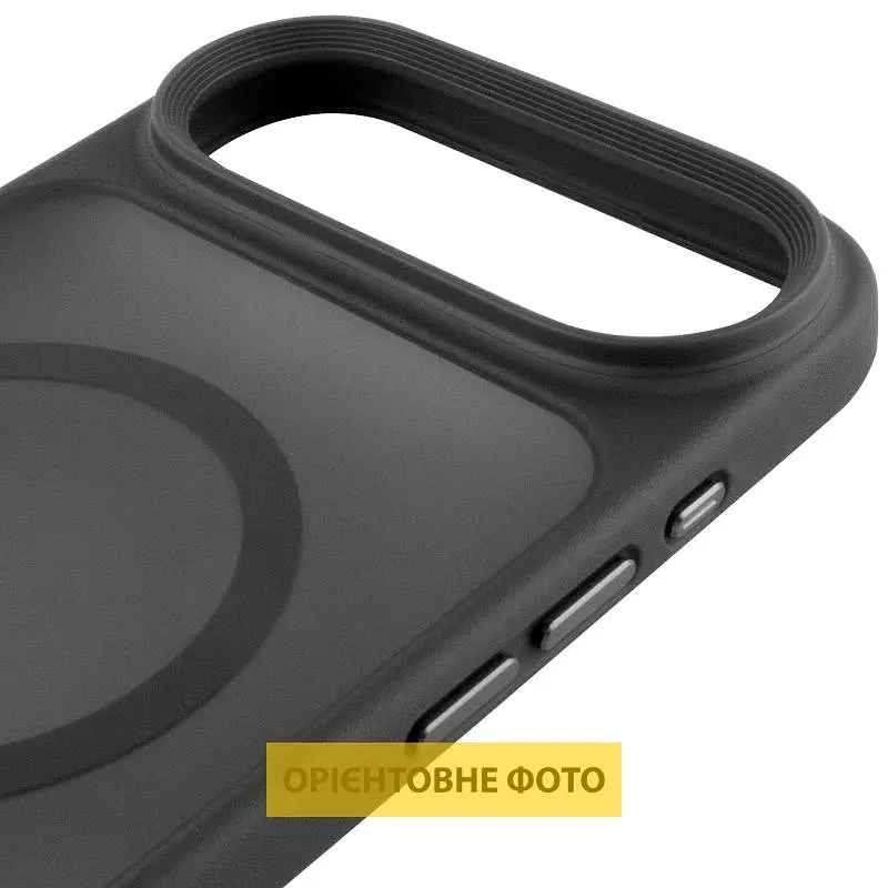 TPU+PC чохол Metal Buttons with MagSafe для Apple iPhone 17 Air (6.5") Чорний / Black - фото 4