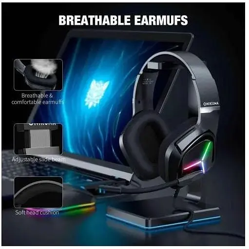 Навушники Onikuma Gaming with Blue LED X9 - фото 2
