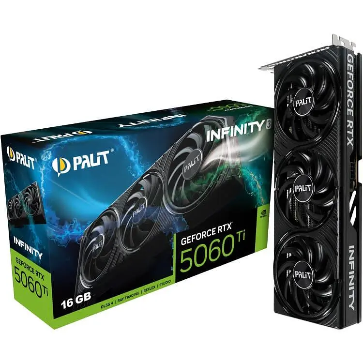 Видеокарта Palit RTX 5060 Ti 16GB Infinity 3 (NE7506T019T1-GB2061S) (GDDR7, 128 bit, PCI-E v5.0 x8) - фото 8