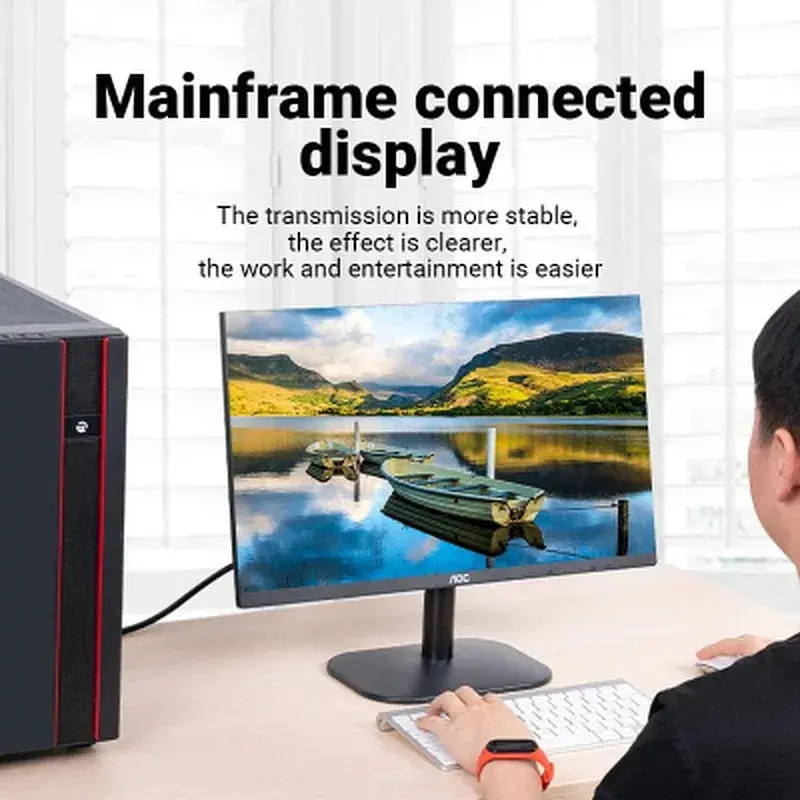Кабель мультимедійний VGA M to VGA M 10.0m black Vention (DAEBL) - фото 3