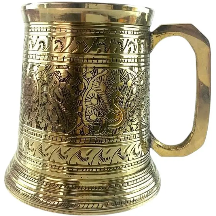 Кухоль бронзовий 14х11.4х10.9 см золотистий 400 мл - фото 2