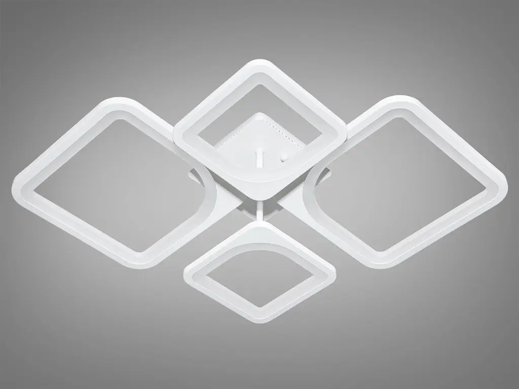 Люстра світлодіодна Diasha 8060/2+2WH 80W, пульт, сучасний стиль для коридору, вітальні, спальні, кухні - фото 4