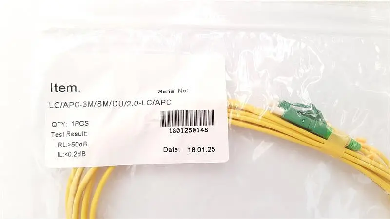 Патчкорд Abee LC/APC-LC/APC duplex, G657A, 2.0mm, 3m - фото 2