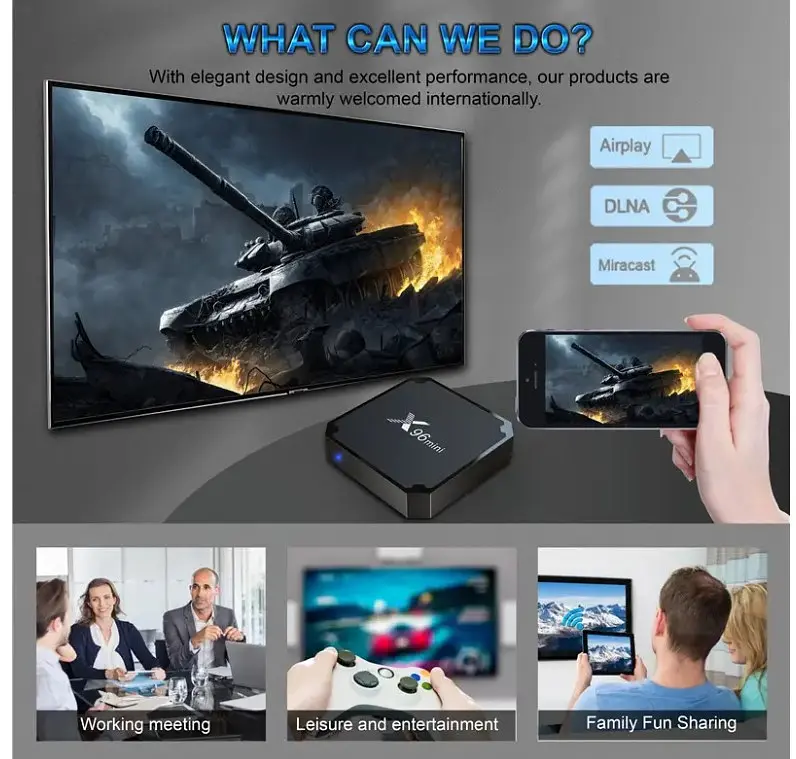 Медіаплеєр Андроїд приставка Smart TV Box X96 Mini W2 Android 11 2 Гб/16Гб - фото 4