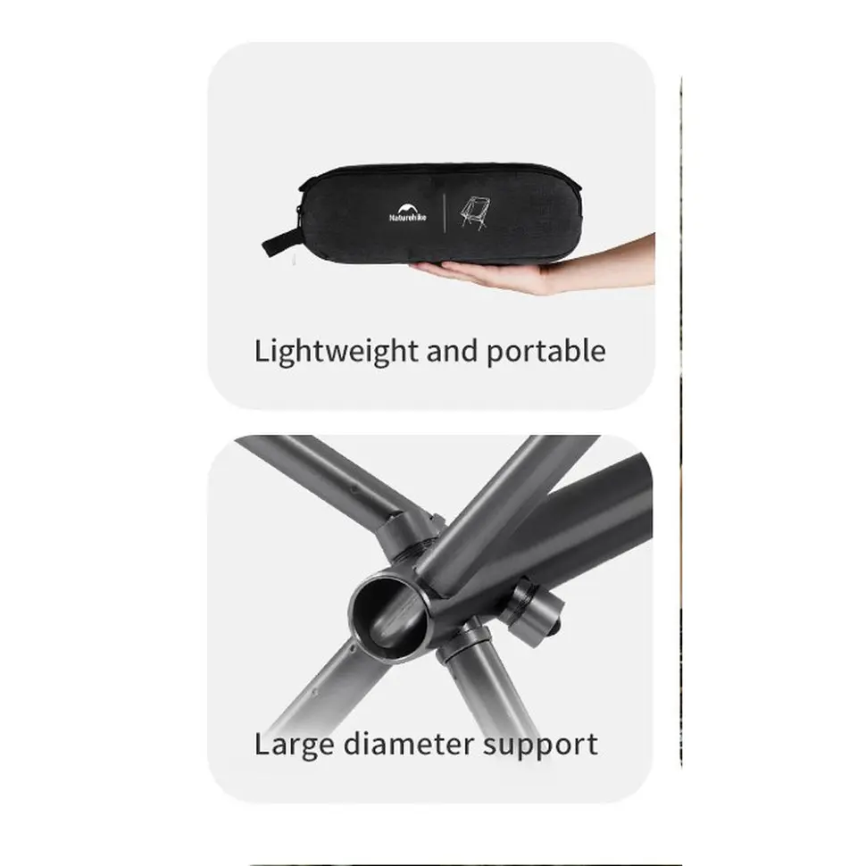 Стілець складаний ультралегкий Naturehike Stellaluna L04 CNK2450JJ015 сірий - фото 2