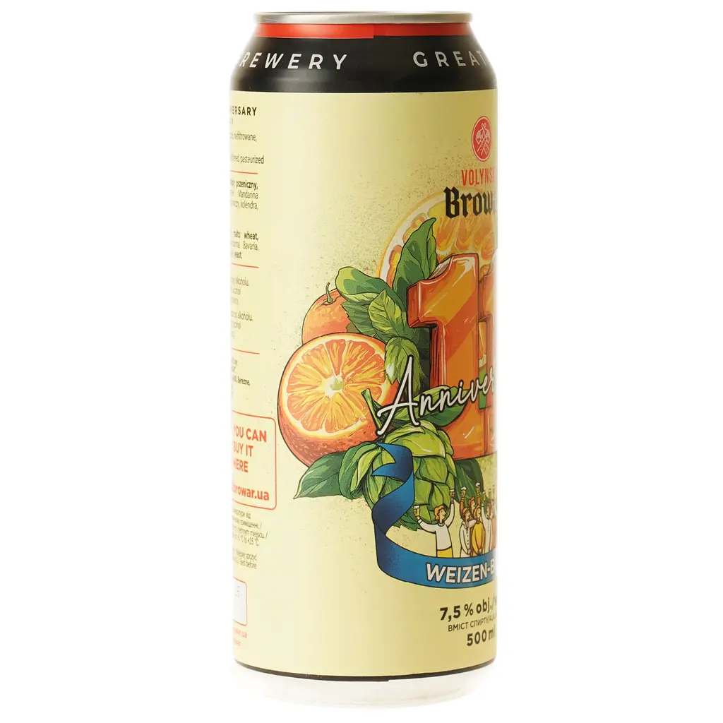 Пиво Volynski Browar 11th Anniversary светлое нефильтрованное 0.5 л - фото 4