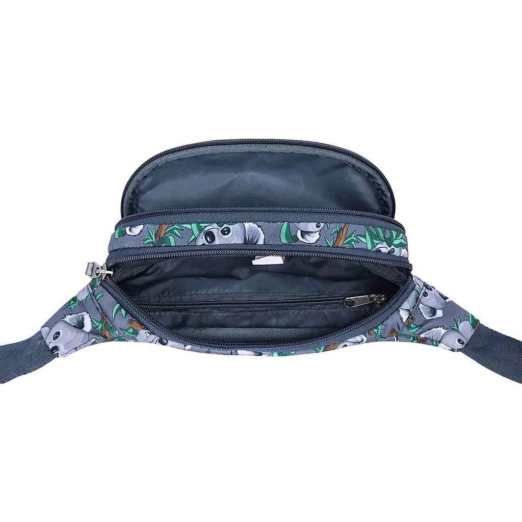 Сумка-бананка Bagland Bella 2 л сублімація 989 сіра з принтом (00202664) - фото 4