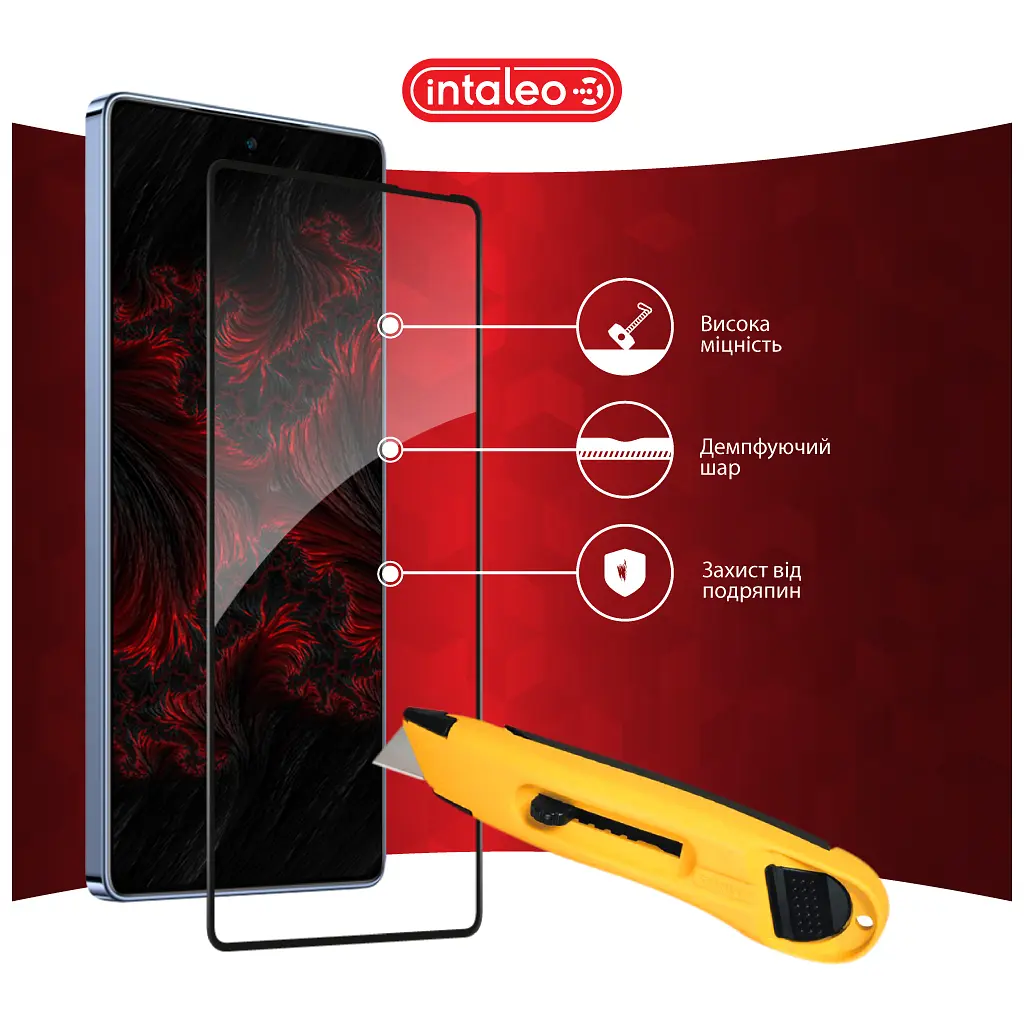 Скло захисне Intaleo Full Glue Infinix Note 40 4G Black (1283126594915) - фото 5