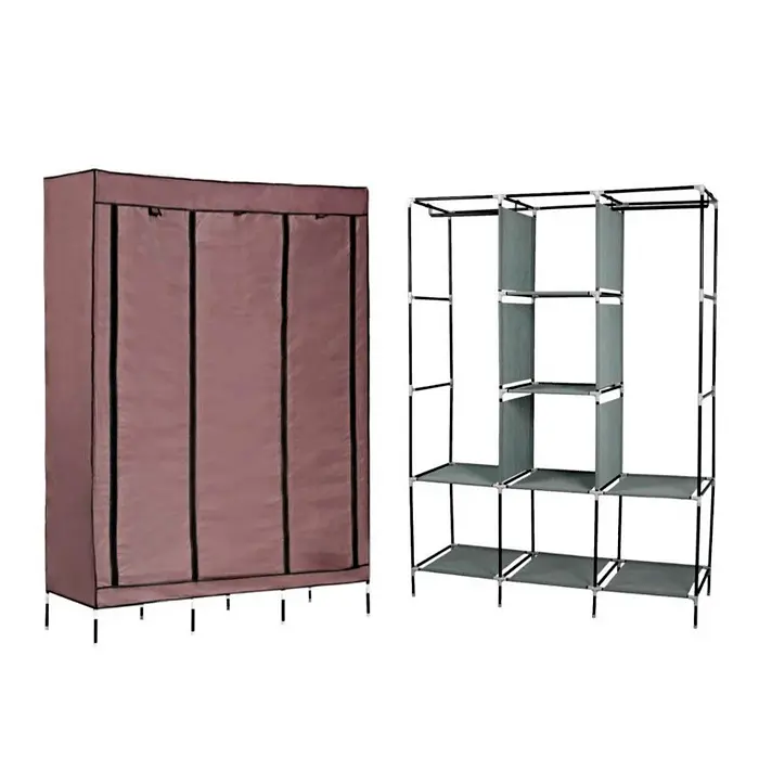 Тканинна шафа для речей YT41593, 130х45х175см, Red Wine, Box - фото 3