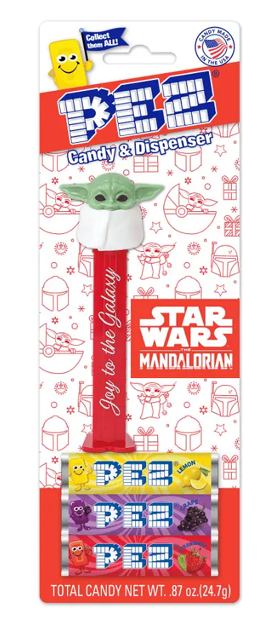 Диспенсер з цукерками PEZ Star Wars Grogu Christmas 24.7г