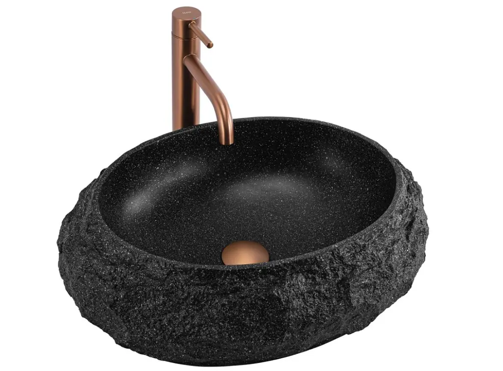 Умивальник Rea Mika накладний 50x38 см black matt REA-U4333