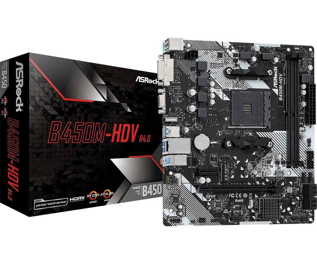 Материнська плата ASRock B450M-HDV R4.0 Socket AM4 (B450M-HDV R4.0) Б/В - фото 5