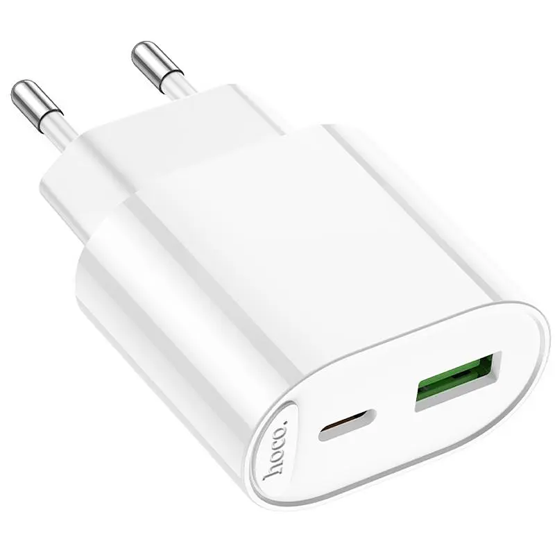 МЗП Hoco C109A Fighter PD20W+QC3.0 (1USB-A/1C) White - фото 3