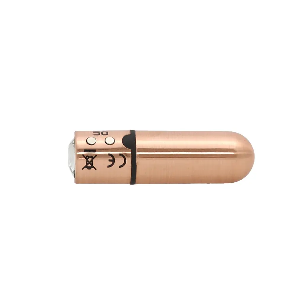 Віброкуля PowerBullet First-Class Bullet 2.5″ з Key Chain Pouch, Rose Gold, 9 режимів вібрації - фото 3