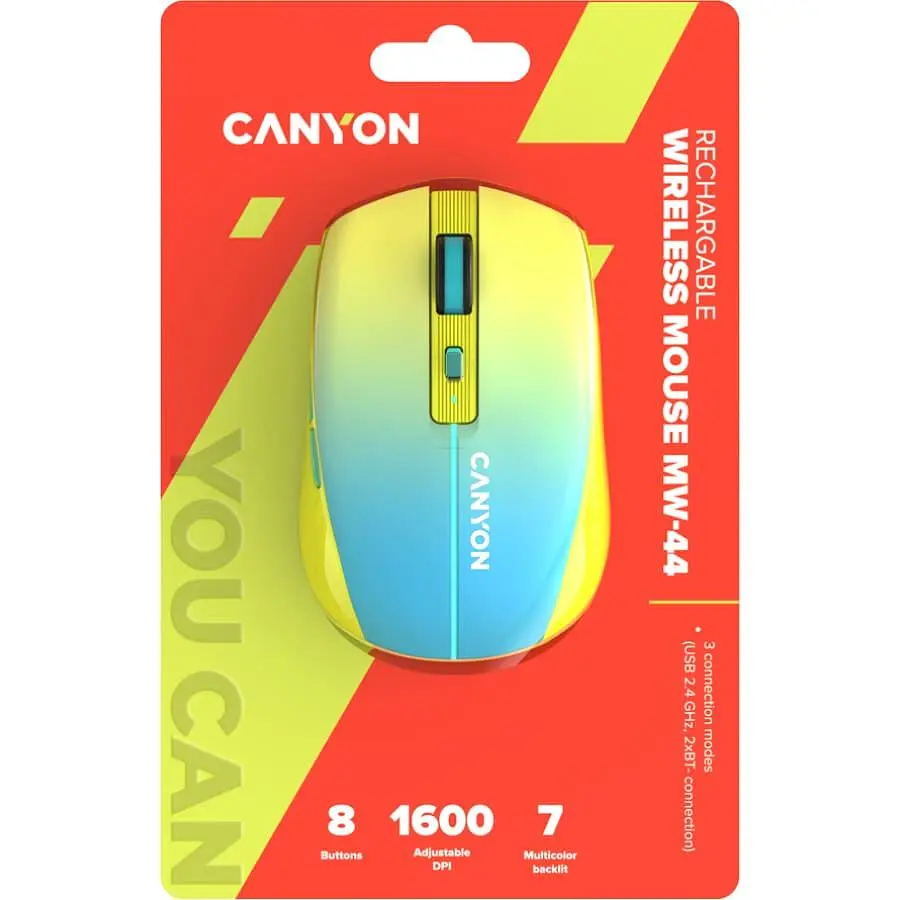 Мышь Canyon MW-44 Wireless Charge Yellow Blue (CNS-CMSW44UA) - фото 6