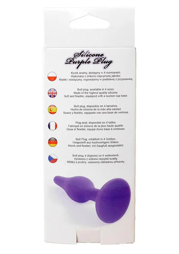 Анальна пробка - Silicone Purple Plug XL - фото 7