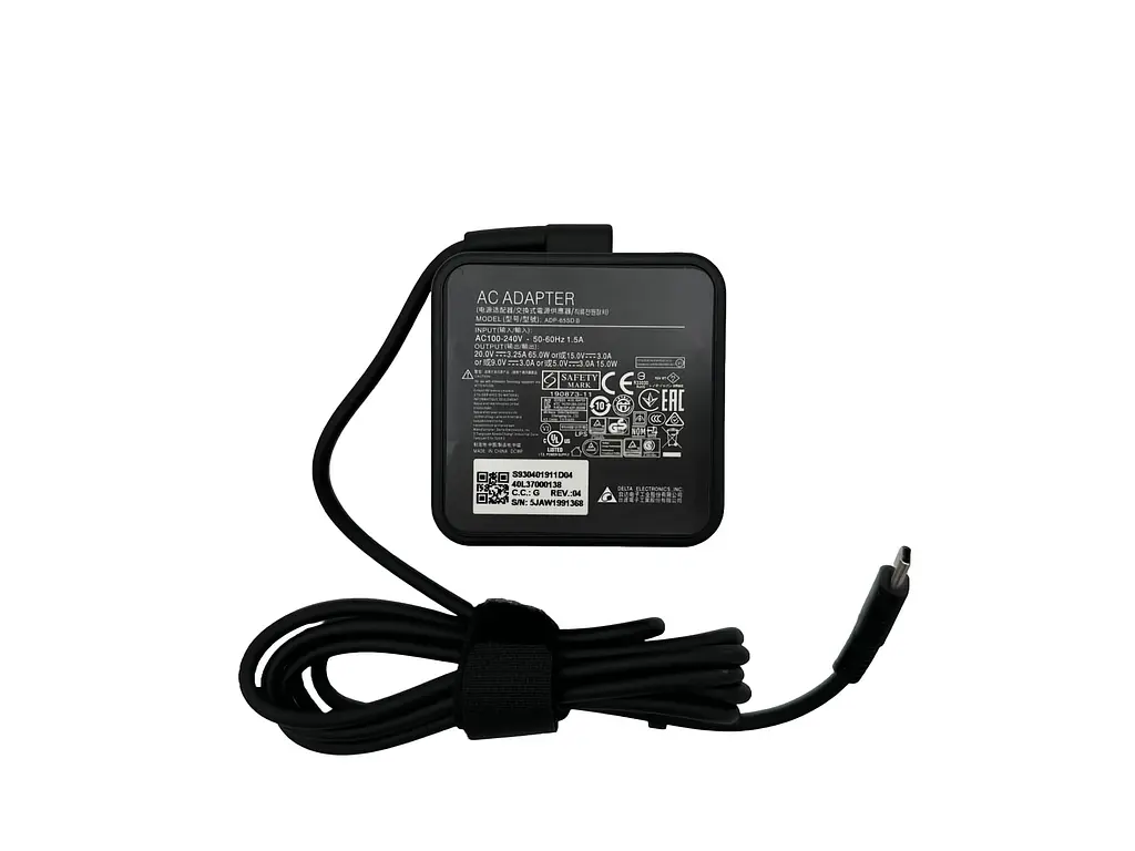Блок живлення (зарядка) для ноутбука MSI 65W (5V-3A; 9V-3А; 15V-3А; 20V-3.25А; USB Type-C) ADP-65SD B - фото 2