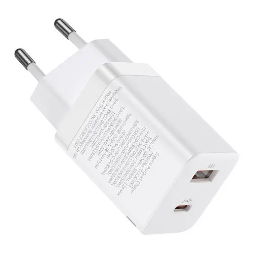 Сітчасте зарядне пристрій Baseus Super Si Pro Quick Charger C+U 30W EU білий CCSUPP-E02 - фото 6