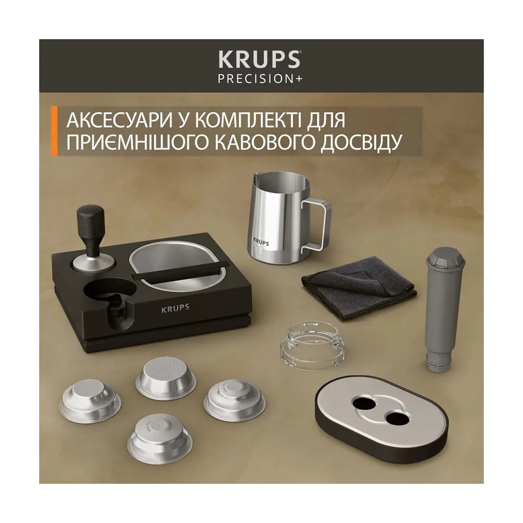 Ріжкова кавоварка еспресо Krups XP804T10 - фото 6