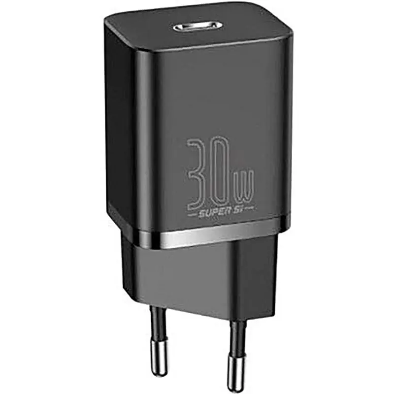 Сетевое зарядное устройство Baseus Super Si Quick Charger USB-C 30W EU Black - фото 2