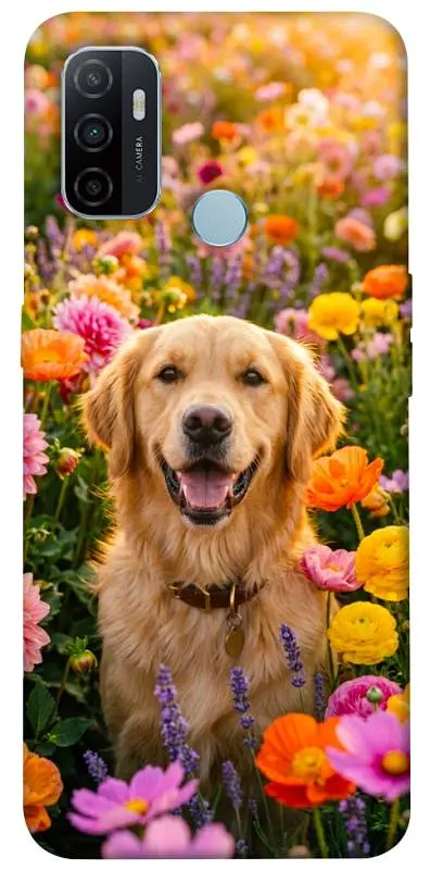 TPU чохол Demsky Flowery labrador для Oppo A53 / A32 / A33