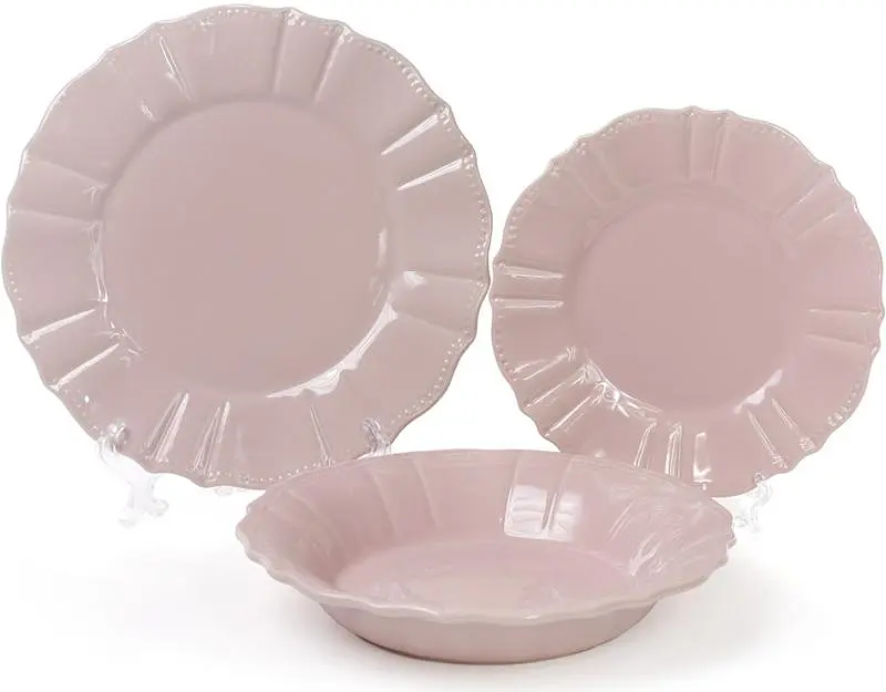 Набір 6 обідніх тарілок Leeds Ceramics SUN, кам'яна кераміка BonaDi Ø26х2 см kuh0007030 - фото 2