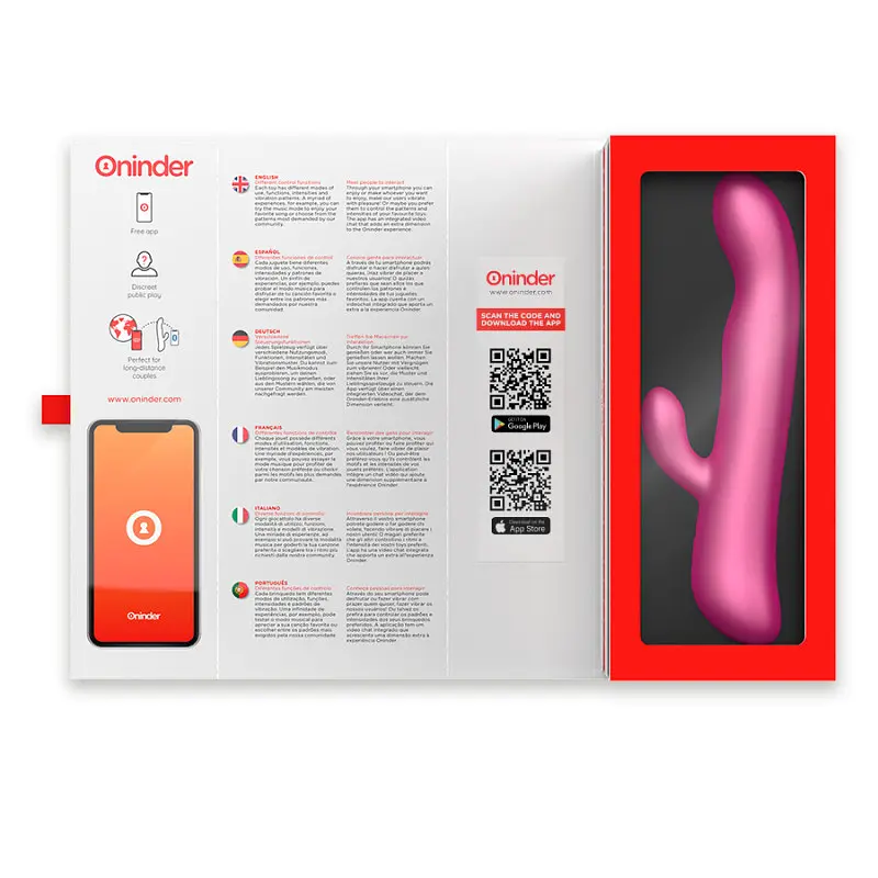 Смарт вібратор-кролик з рухливою голівкою VIBRATION ROTATION, колір: рожевий Oninder (Іспанія) Oninder O937669 103052 - фото 3