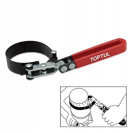 Знімач масляного фільтра стрічковий TOPTUL 73-85 мм JDAU7385 - фото 3