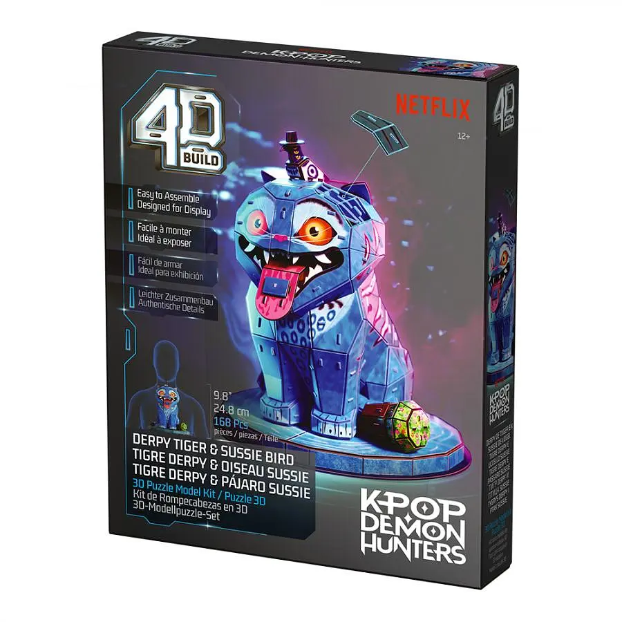 Пазл для створення 3D-моделі Spin Master Кейпоп-мисливиці на демонів: тигр Дерпі та сорока Сюзі 168 деталей (SM47184/6077589) - фото 3