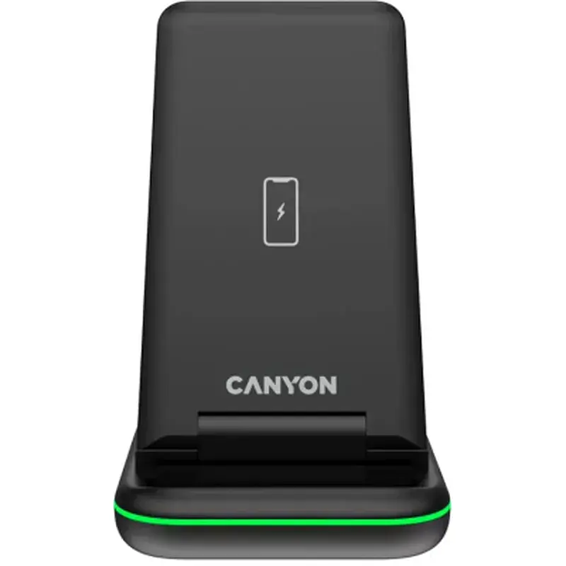 Зарядний пристрій Canyon WS- 304 Foldable 3in1 Wireless charger (CNS-WCS304B) - фото 2