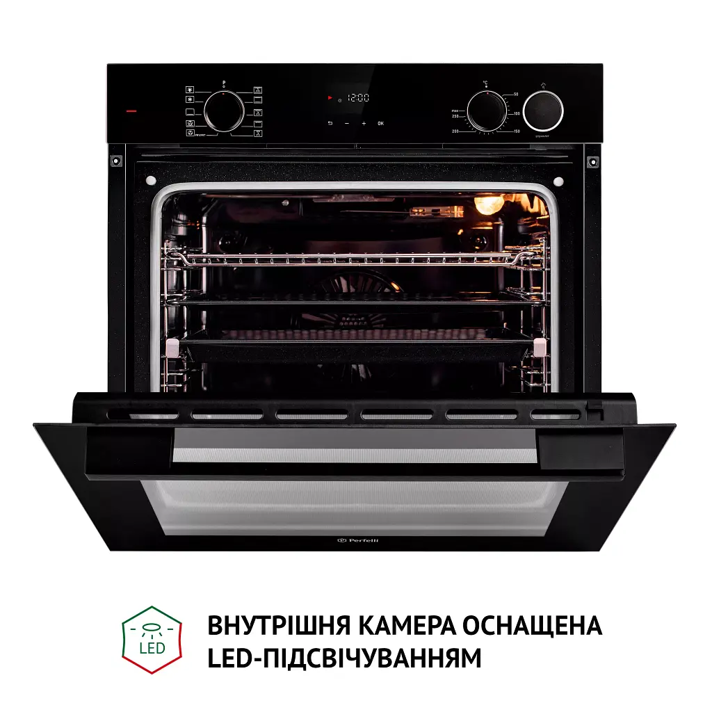 Духова шафа електрична Perfelli Diamond 6D10NS Nero - фото 11