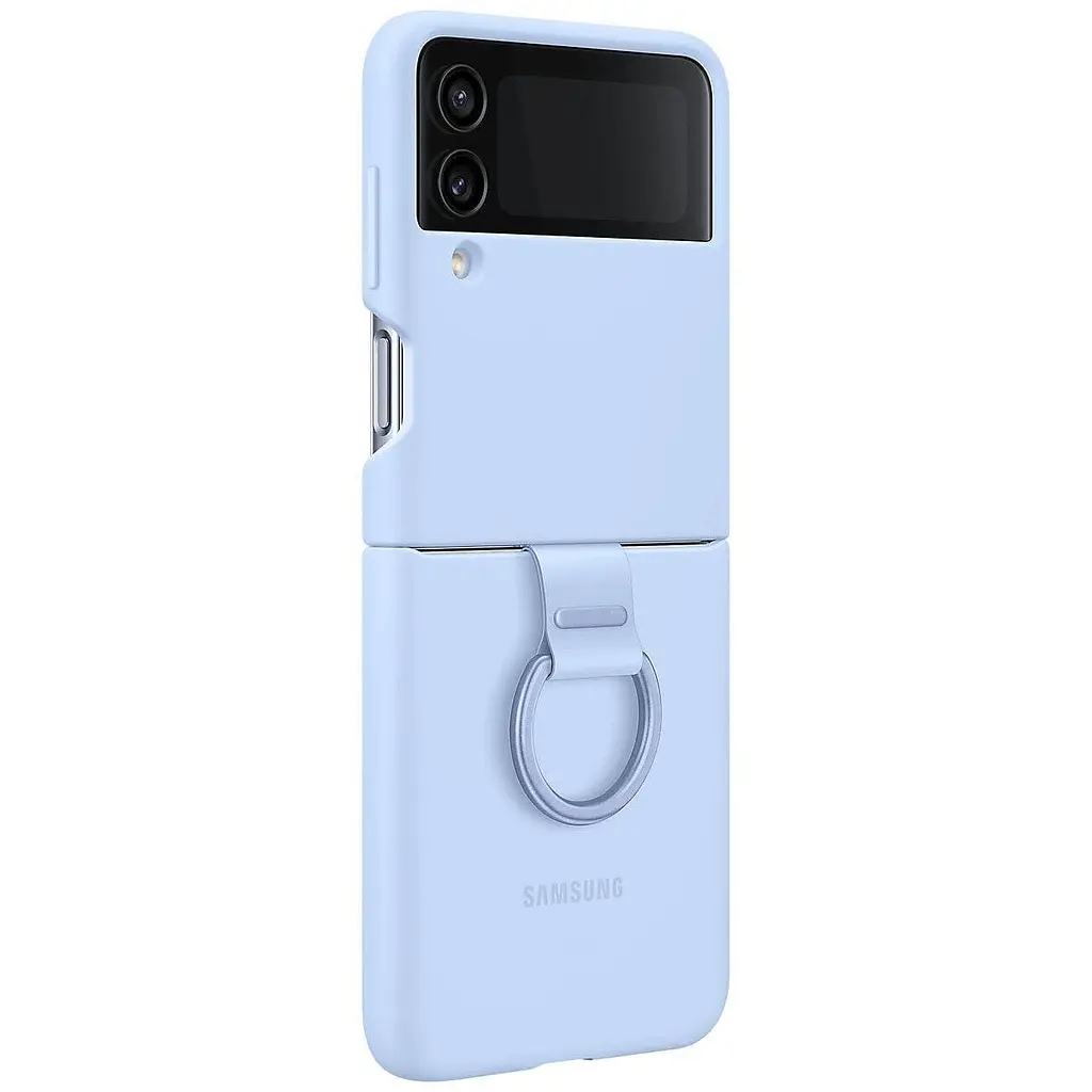Чохол Silicone Cover with Ring для Samsung Galaxy Flip 4 (F721) (EF-PF721TLEGUA) Arctic Blue