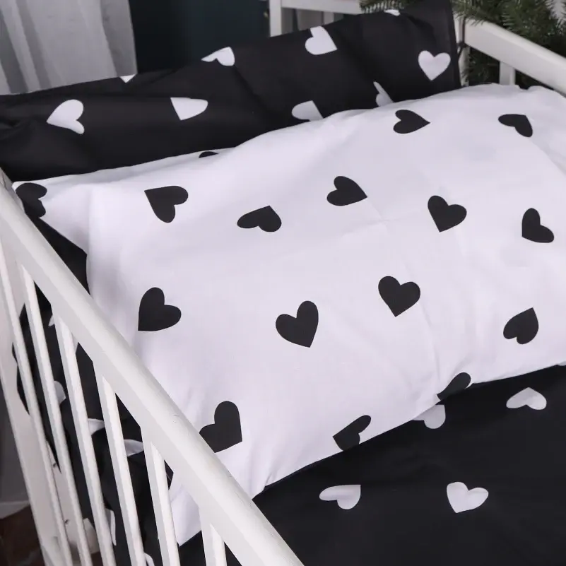 Підковдра MirSon Бязь Kids Time 17-0669 Black and White Love 143х210 см Чорно-біла (2200010180534) - фото 4