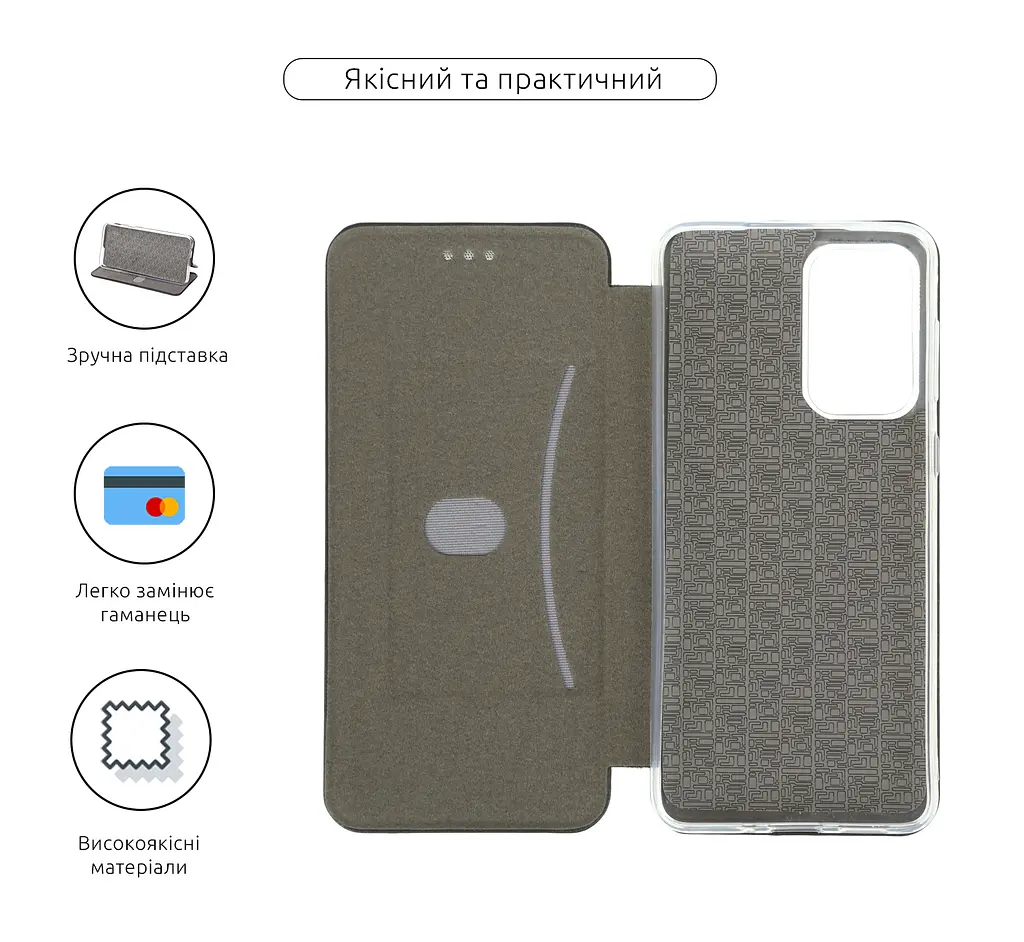 Чехол-книжка для Samsung Galaxy A33 5G (A336), G-Case, черный, кожаный чехол-книжка из экокожи (PU) и TPU, с магнитом, с подставкой и вместительным кардхолдером, противоударный, защита всего корпуса, ArmorStandart (ARM60891) - фото 3