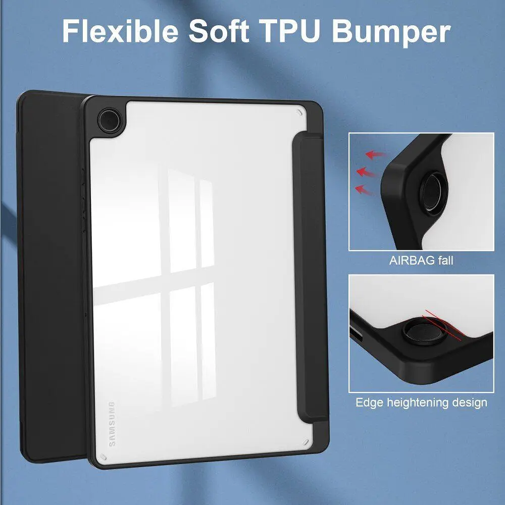 Чехол TPUCristal SlimTPU Spen holder Samsung Galaxy Tab A9 Plus SM X210 X215 X216 Черный - фото 3