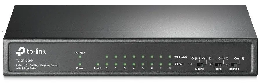 Коммутатор TL-SF1009P 9x1FE (8xPoE), 65Вт, Неуправляемый TP-Link teh0018154 - фото 2