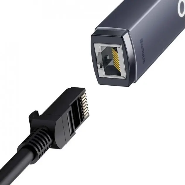 Зовнішня мережева карта-адаптер Baseus Usb-C - RJ45 (LAN) WKQX000201 - фото 3