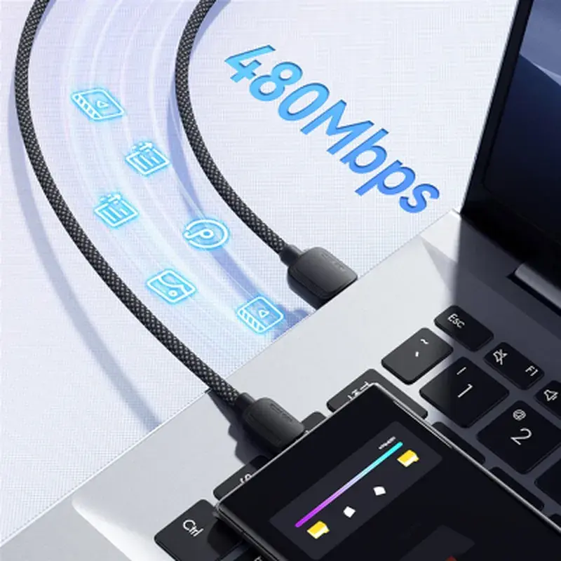 Дата кабель USB-C to Lightning 1.0m 20W black Essager (EXCTL-WL01-P) - фото 5