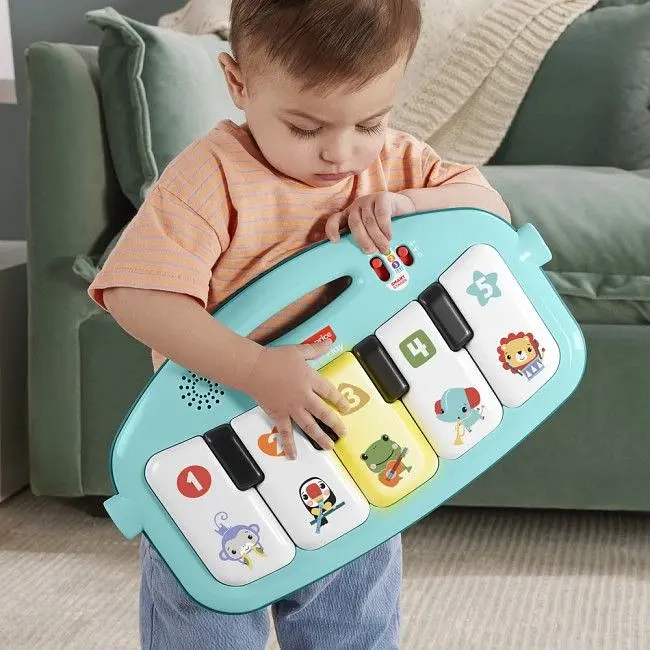 Килимок-ігровий центр Fisher-Price Натискай та грай з технологією Smart Stages блакитний (HRB13) - фото 2